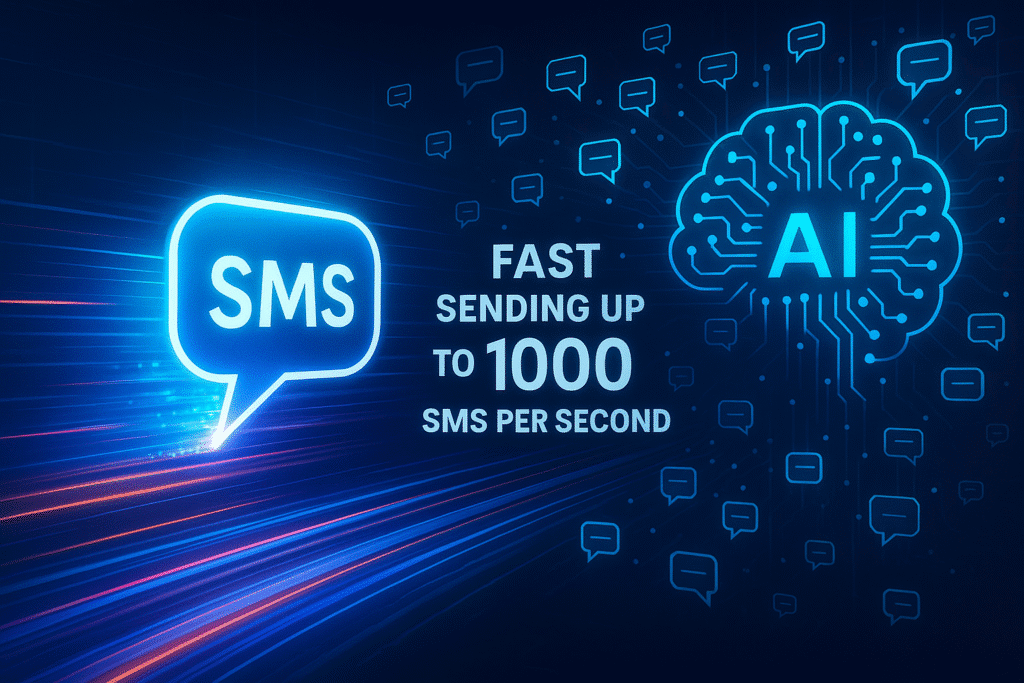 Fast sending up to 1000 SMS per second with AI Assistance