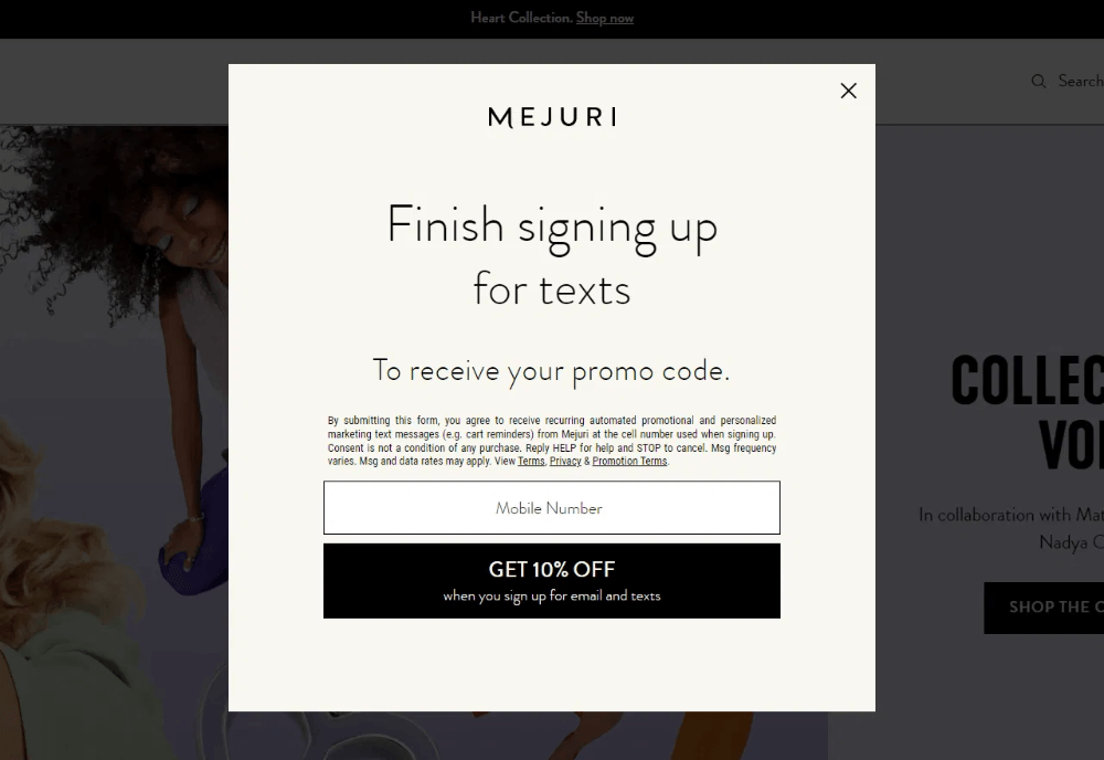 add an sms sign-up form to your website